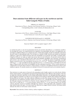 Dust emission from different soil types in the northwest and the Indo
