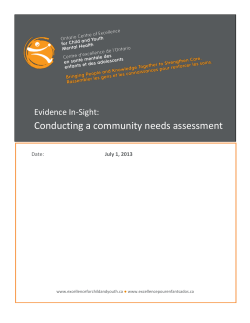 Conducting a community needs assessment