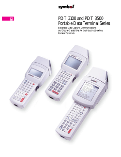 PDT 3100 and PDT 3500 Portable Data Terminal Series