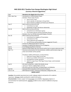 NHD 2010-2011 Timeline from George Washington High School