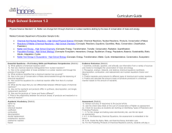 HS Physics Standard 1.3 Laws of Conservation