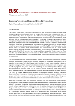 Raphael Bossong: Countering Terrorism and