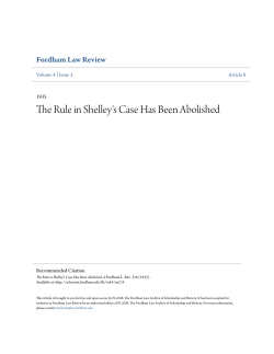 The Rule in Shelley`s Case Has Been Abolished