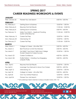 Career Readiness Seminars and Workshops