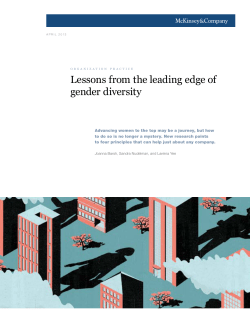 Lessons from the leading edge of gender diversity