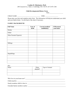 Cynthia M. Mittelmeier, Ph.D. 240 Concord Ave., Suite 2, Cambridge