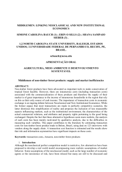middlemen: linking neoclassical and new institutional