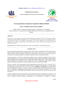 Excess parameters of glycine in aqueous sodium chloride