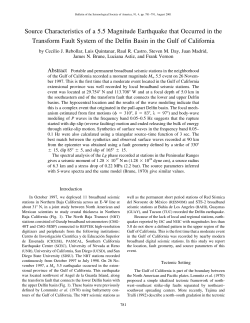 Source Characteristics of a 5.5 Magnitude Earthquake that Occurred