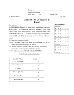 Exam I F06 KEY - UC Davis Canvas