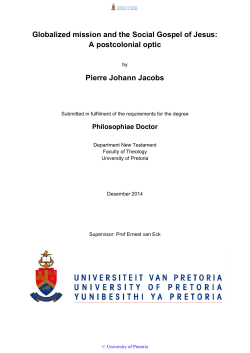 Globalized mission and the Social Gospel of Jesus: A postcolonial