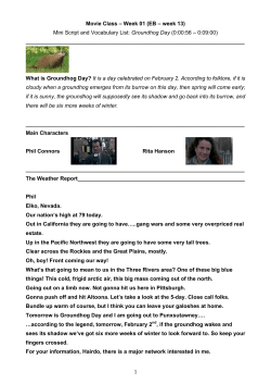Mini Script and Vocabulary List: Groundhog Day