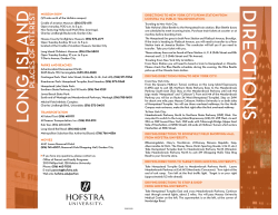 dire c tions - Hofstra University