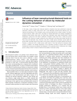 Influence of laser nanostructured diamond tools