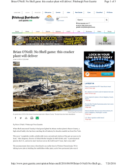 Brian O`Neill: No Shell game: this cracker plant will deliver