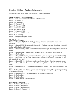 Omnibus III Primary Reading Assignments *Essays are found in the