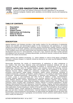 applied radiation and isotopes