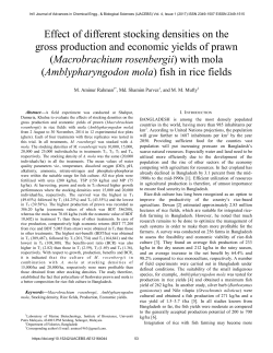 Effect of different stocking densities on the gross production and