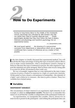 2How to Do Experiments