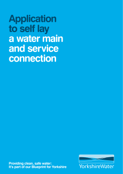 Application to self lay a water main and service connection