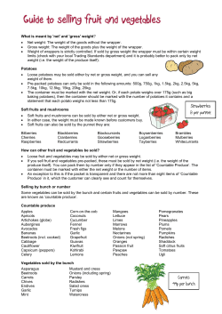 Carrots 99p per bunch Strawberries &pound;1 per punnet