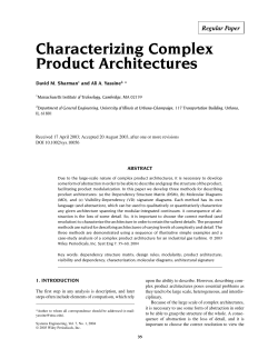 Characterizing complex product architectures