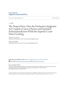 How the Declaratory Judgment Act Created a Cause of Action and