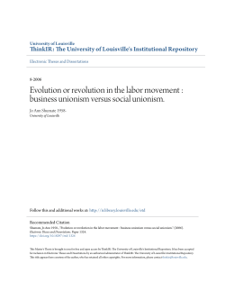 Evolution or revolution in the labor movement : business