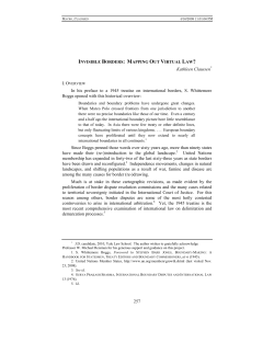 Invisible Borders: Mapping Out Virtual Law?, Kathleen Claussen