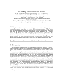 On cutting force coefficient model with respect to tool geometry and