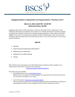 Engaging Students in Explanations and Argumentation