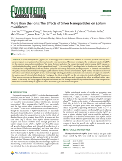 More than the Ions: The Effects of Silver Nanoparticles on <italic