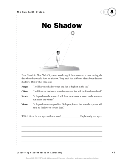 No shadow - National Science Teachers Association