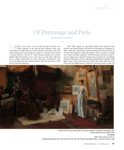 Fine Art Connoisseur. Of Patronage and Paris