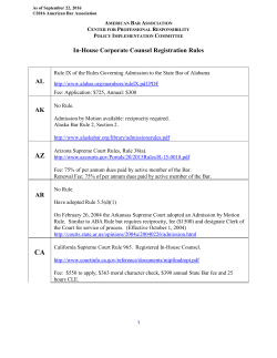 In-House Corporate Counsel Registration Rules