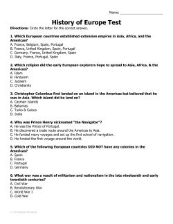 History of Europe Test