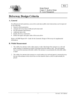 Section 5I-4 - Driveway Design Criteria