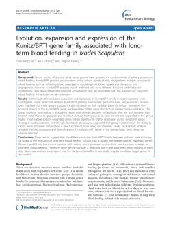 Evolution, expansion and expression of the Kunitz/BPTI gene family