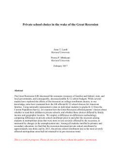 Private school choice in the wake of the Great Recession