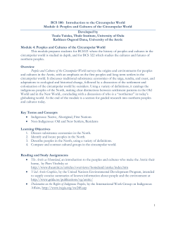 BCS 100: Introduction to the Circumpolar World