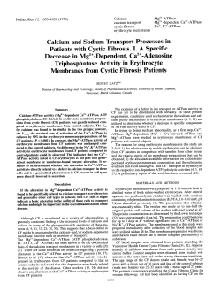 Calcium and Sodium Transport Processes in Patients with