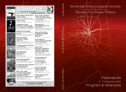 Abstracts - American Musicological Society