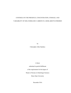 Controls on the Presence, Concentration, Storage