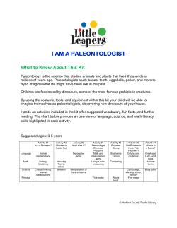 i am a paleontologist - Harford County Public Library