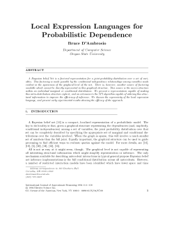 Local Expression Languages for Probabilistic Dependence