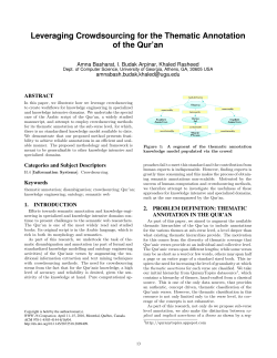 Poster: Leveraging Crowdsourcing for the Thematic Annotation of