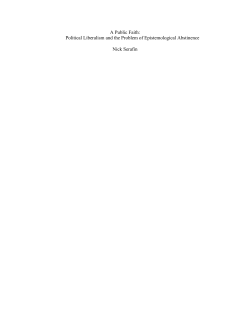 Political Liberalism and the Problem of Epistemological Abstinence