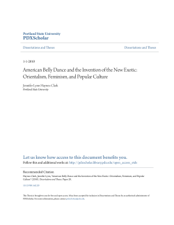 American Belly Dance and the Invention of the New