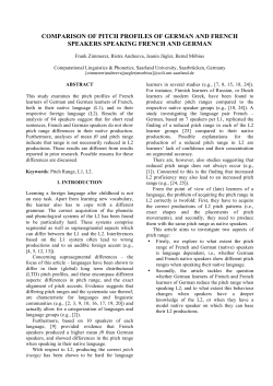comparison of pitch profiles of german and french speakers