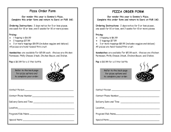 Pizza Order Form PIZZA ORDER FORM